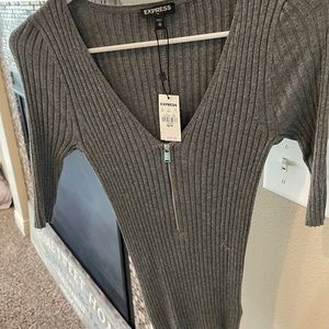 Express Cute zipper front top